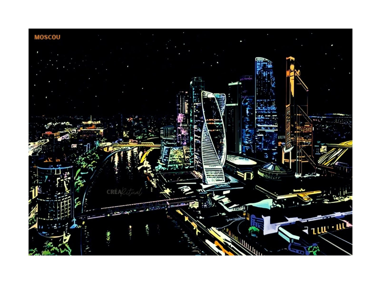 Peinture à gratter – Villes du Monde (Édition Nocturne)