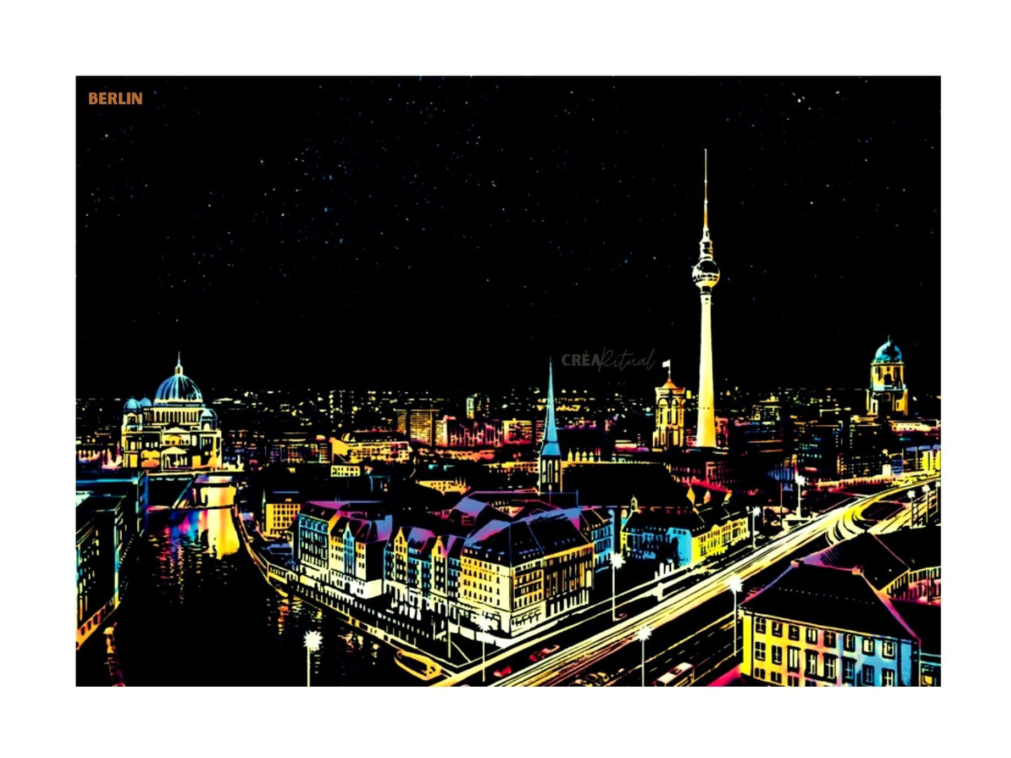 Peinture à gratter – Villes du Monde (Édition Nocturne)